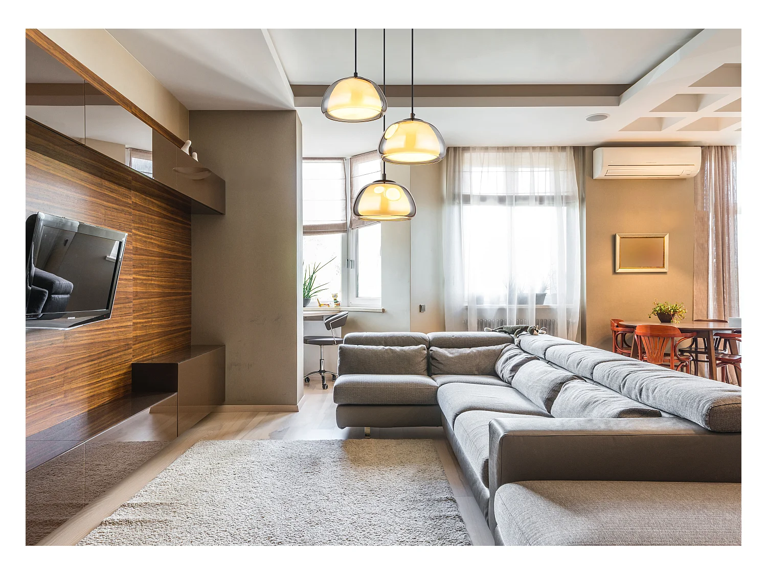 Hanglamp metaal zwart dof, 3x E14