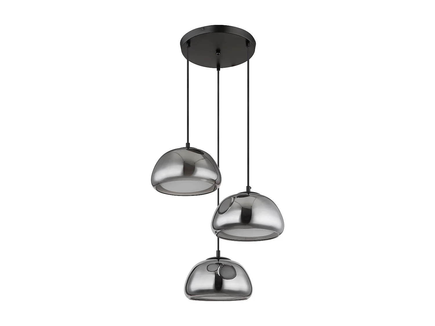 Hängeleuchte Metall schwarz matt, 3x E14