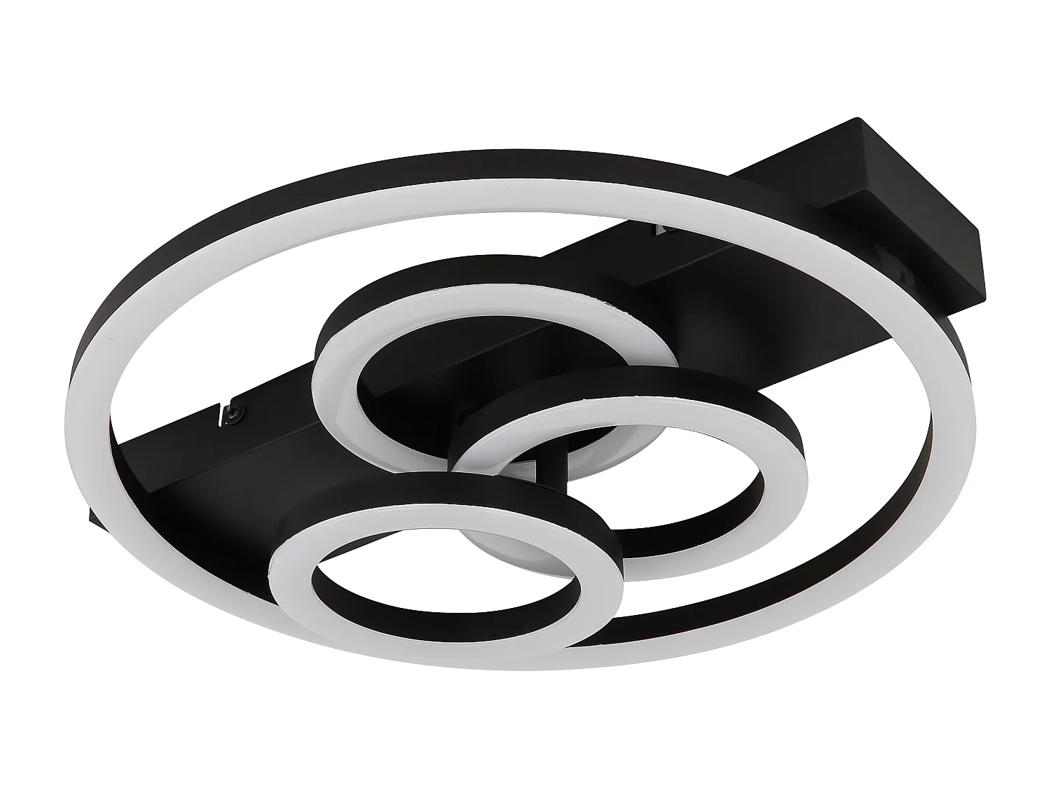 Plafonnier métal noir mat, LED