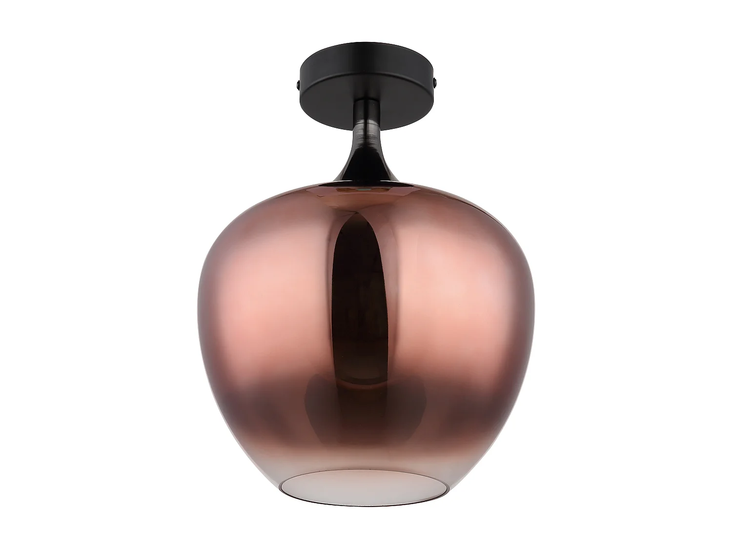 Plafonnier métal noir mat, 1x E27