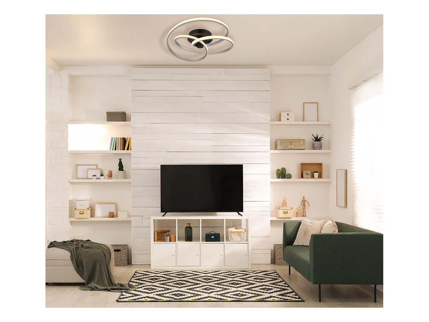 Deckenleuchte Metall schwarz matt, LED