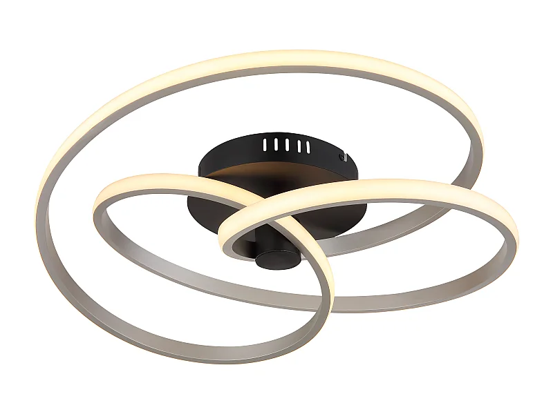 Plafonnier métal noir mat, LED