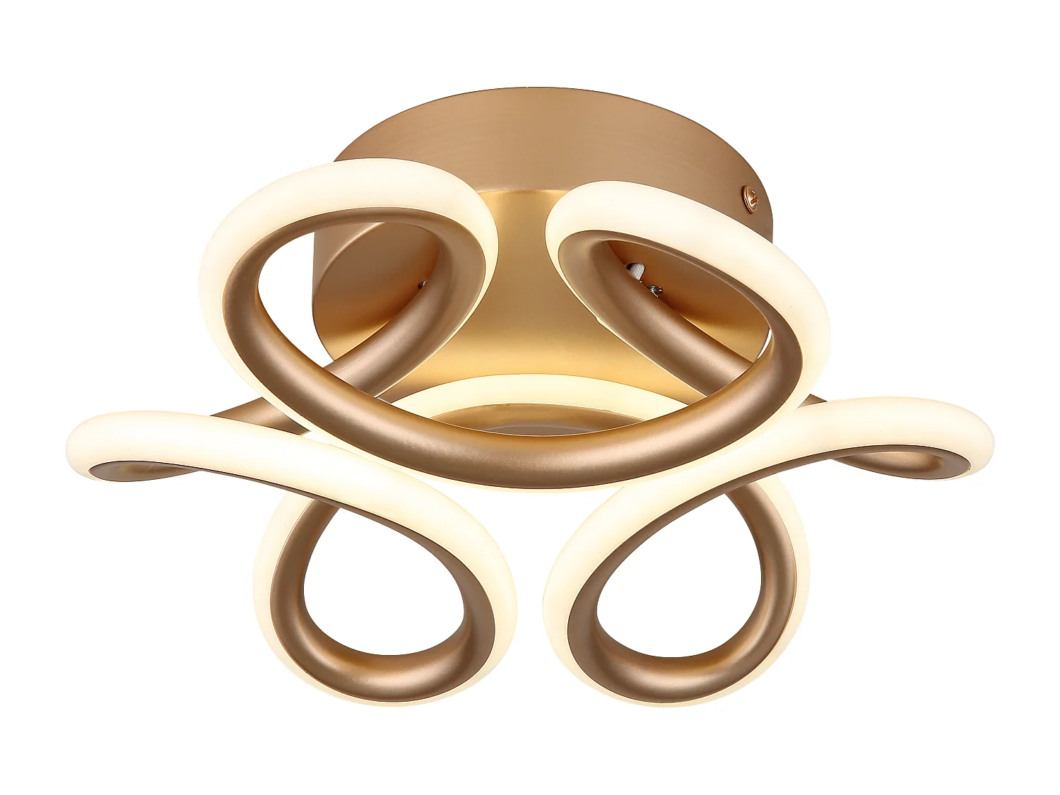 Plafondlamp metaal champagne dof, LED