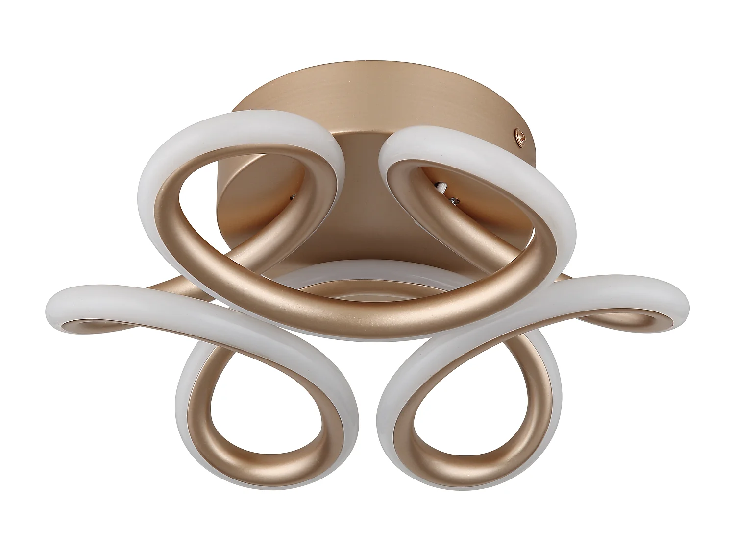 Plafondlamp metaal champagne dof, LED