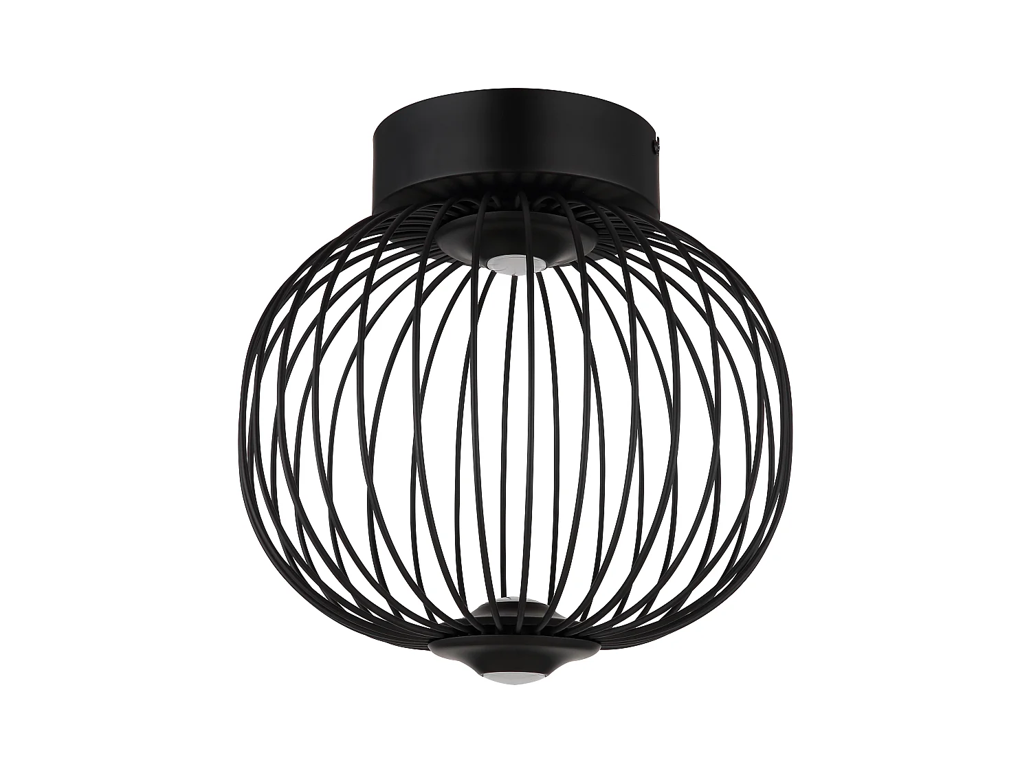 Plafondlamp metaal zwart dof, LED