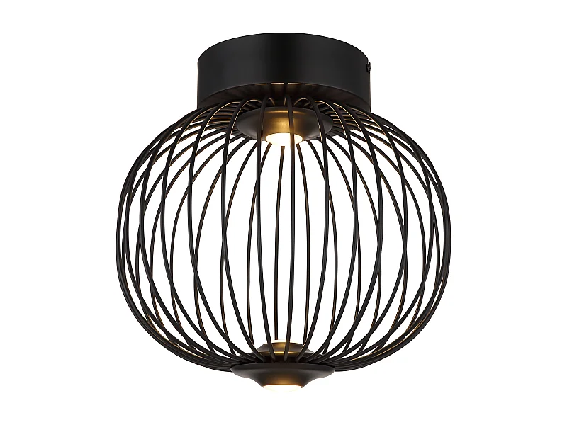 Deckenleuchte Metall schwarz matt, LED