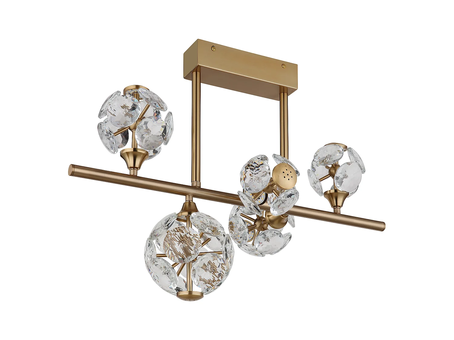 Plafoniera metallo color oro, LED