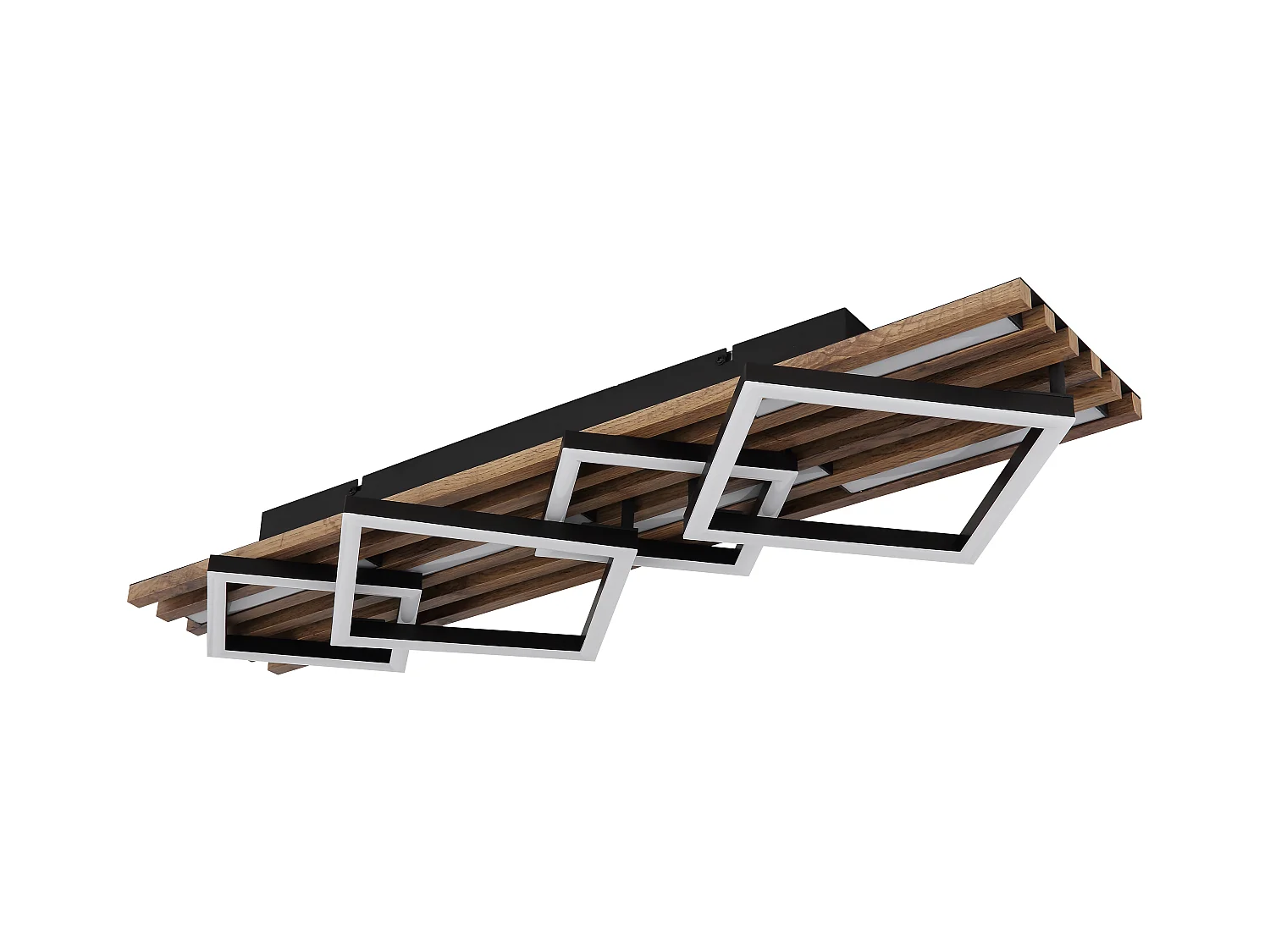 Plafonnier métal noir mat, LED