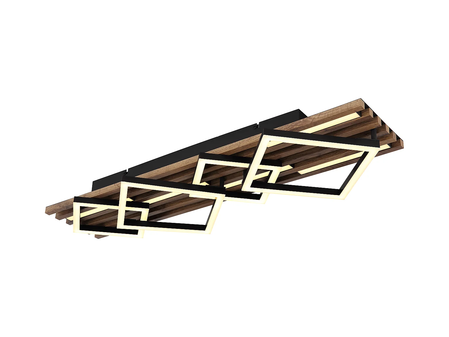 Plafonnier métal noir mat, LED
