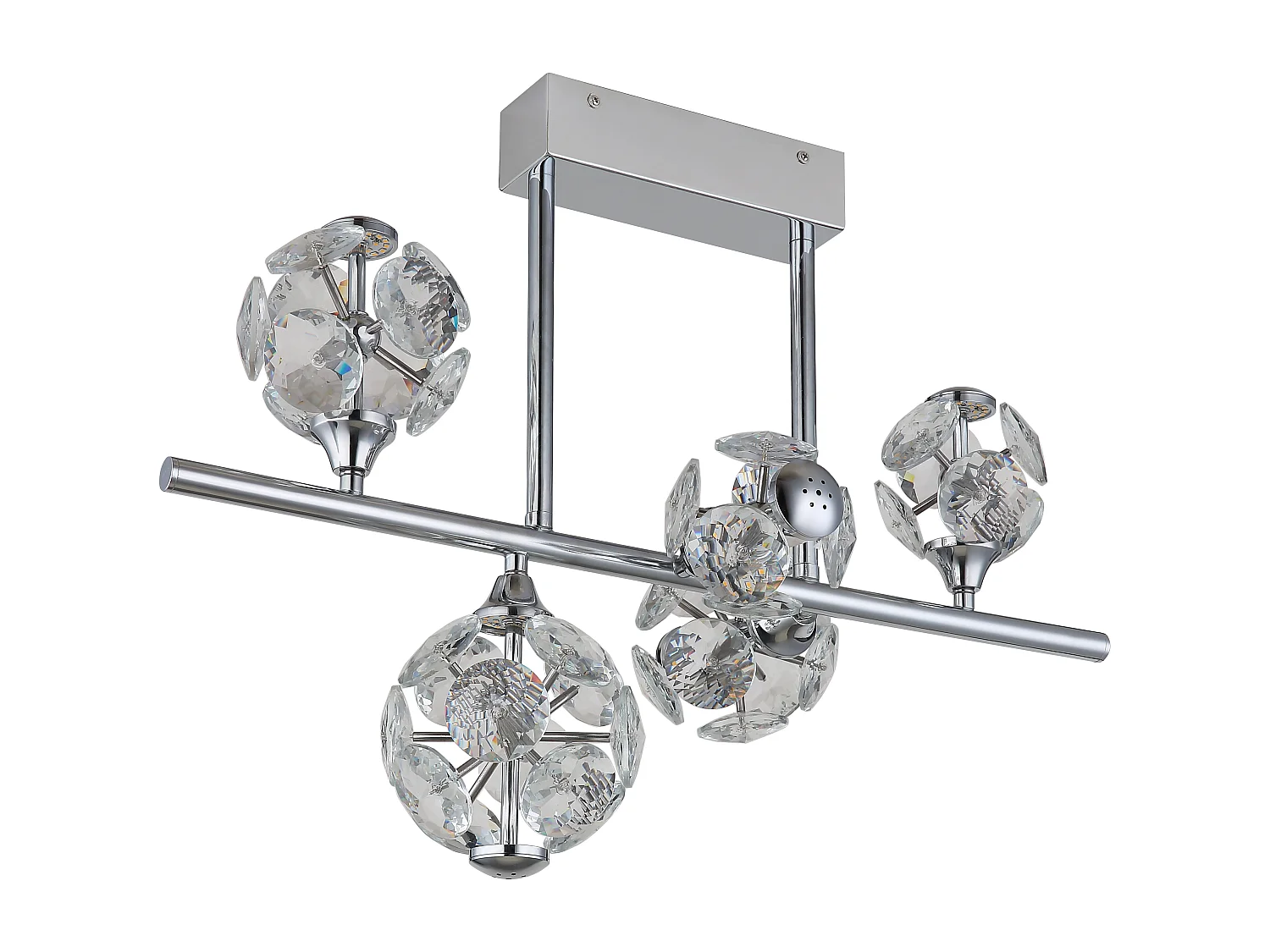 Deckenleuchte Metall verchromt, LED