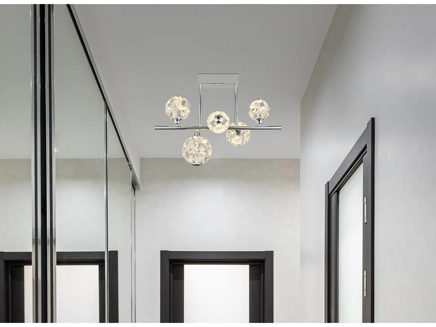 Deckenleuchte Metall verchromt, LED