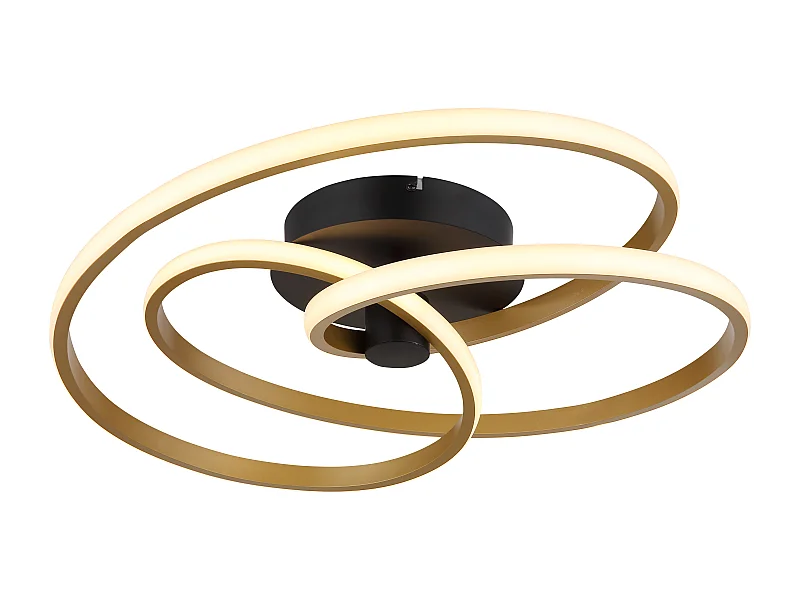 Plafonnier métal noir mat, LED