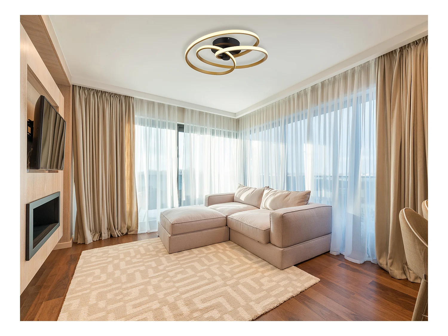 Deckenleuchte Metall schwarz matt, LED