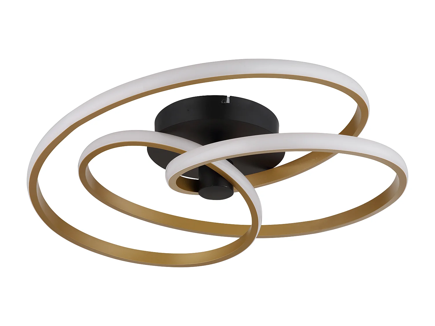 Plafonnier métal noir mat, LED