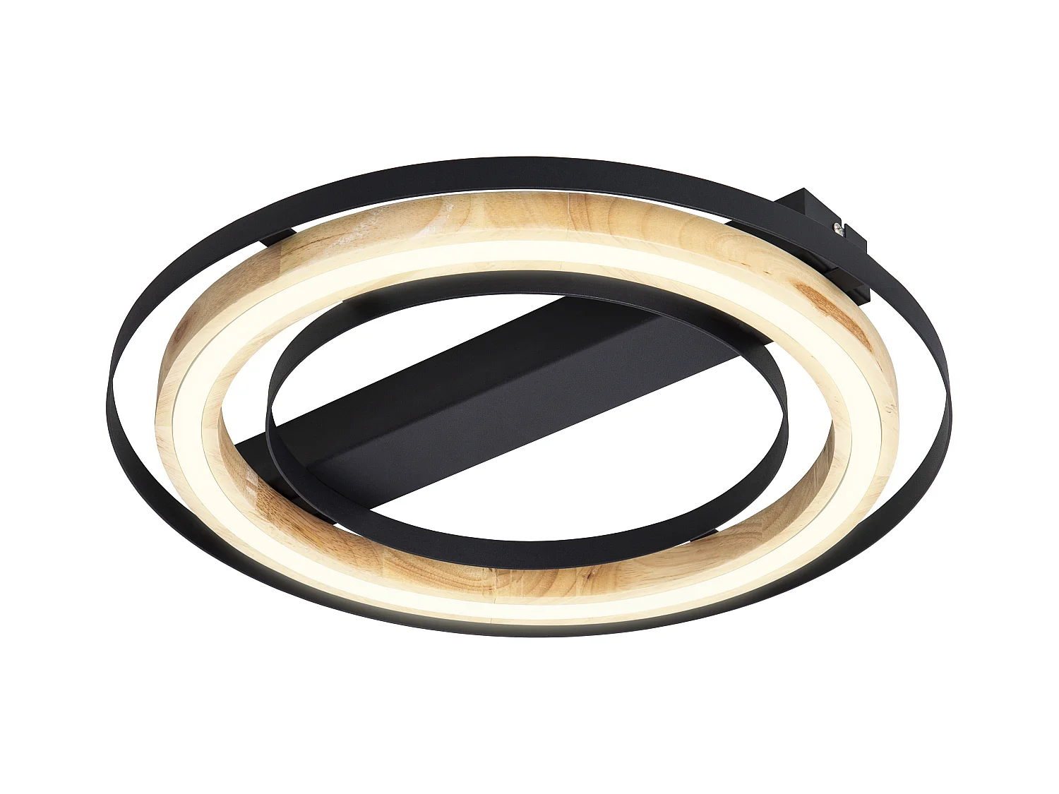 Plafonnier métal noir mat, LED