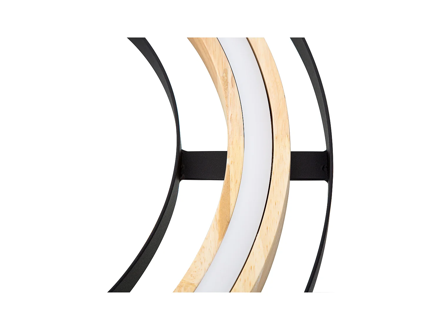 Plafonnier métal noir mat, LED