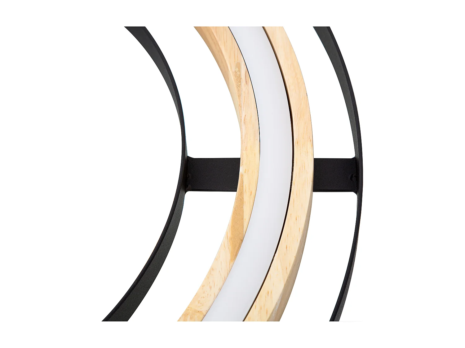 Plafonnier métal noir mat, LED