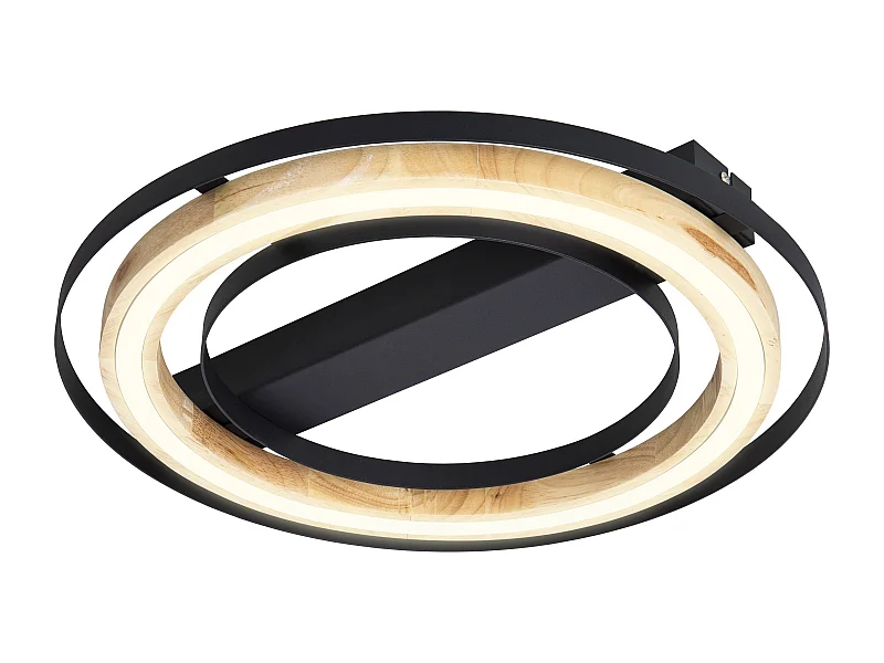 Plafonnier métal noir mat, LED