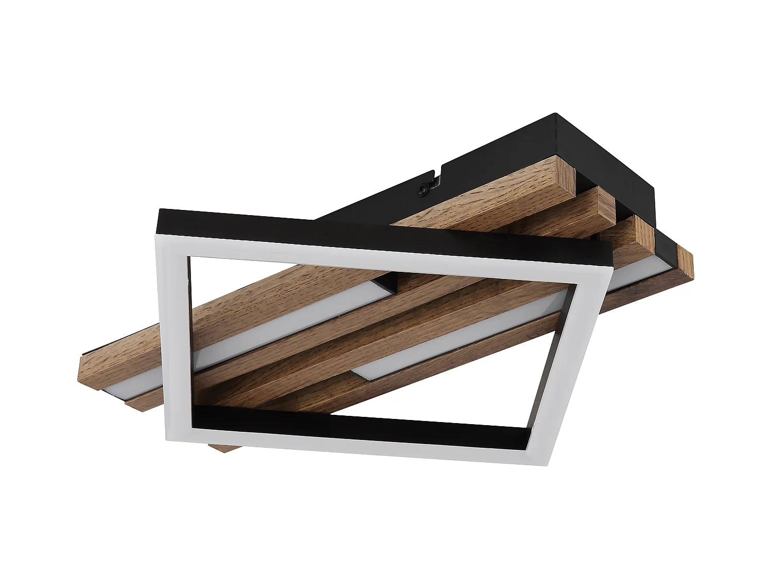 Plafondlamp metaal zwart dof, LED