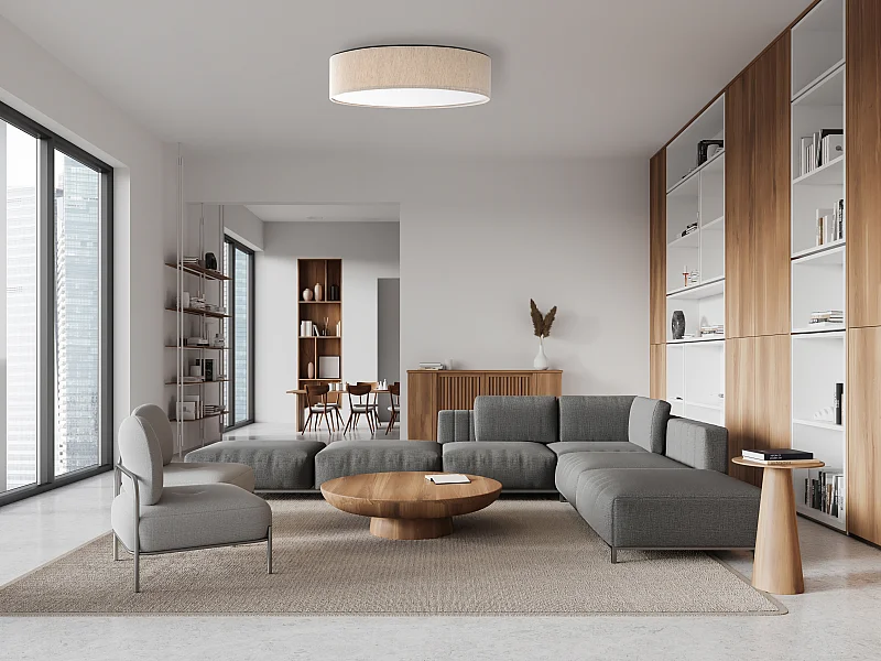 Plafoniera metallo bianco, LED