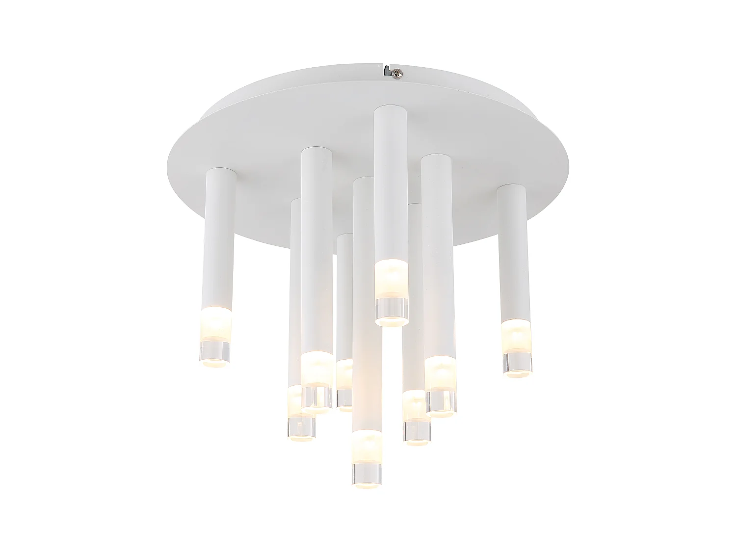 Plafonnier métal blanc mat, 9x G9 LED