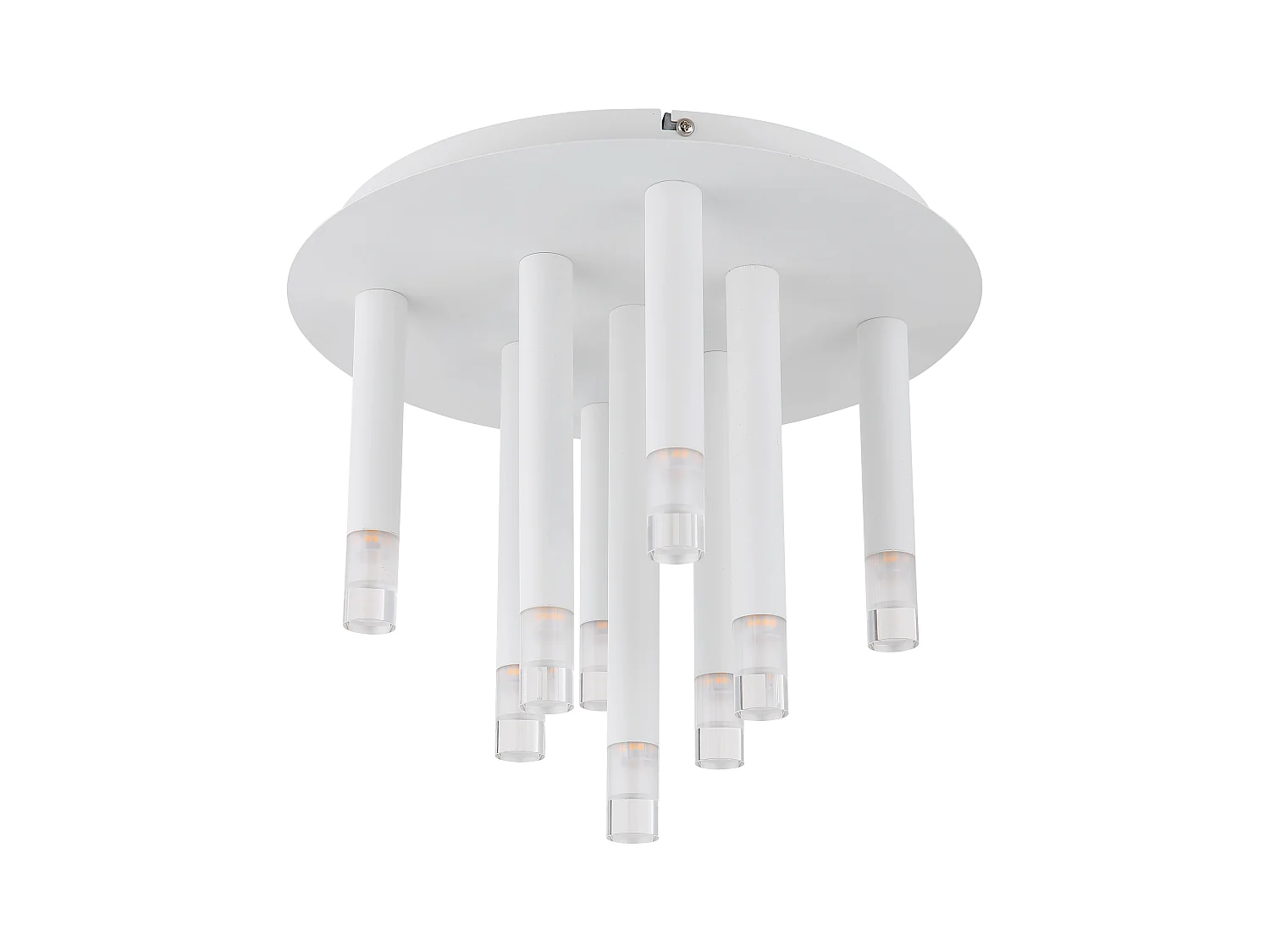 Plafonnier métal blanc mat, 9x G9 LED