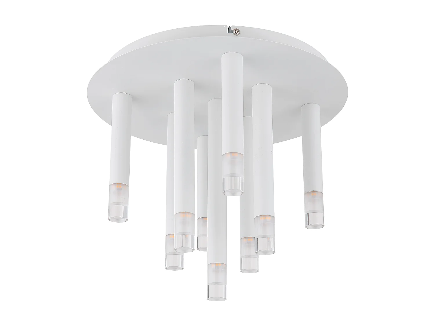 Plafonnier métal blanc mat, 9x G9 LED