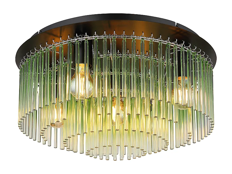 Deckenleuchte Metall schwarz matt, 5x E27