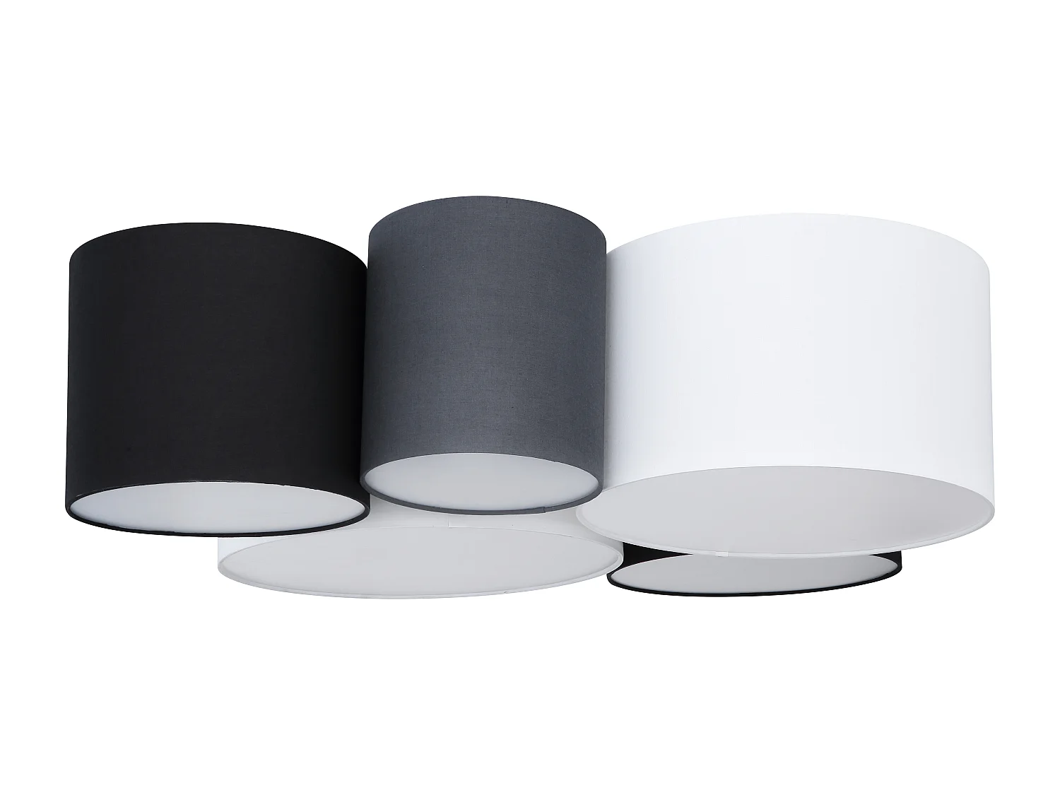 Plafonnier métal blanc, 5x E27 LED