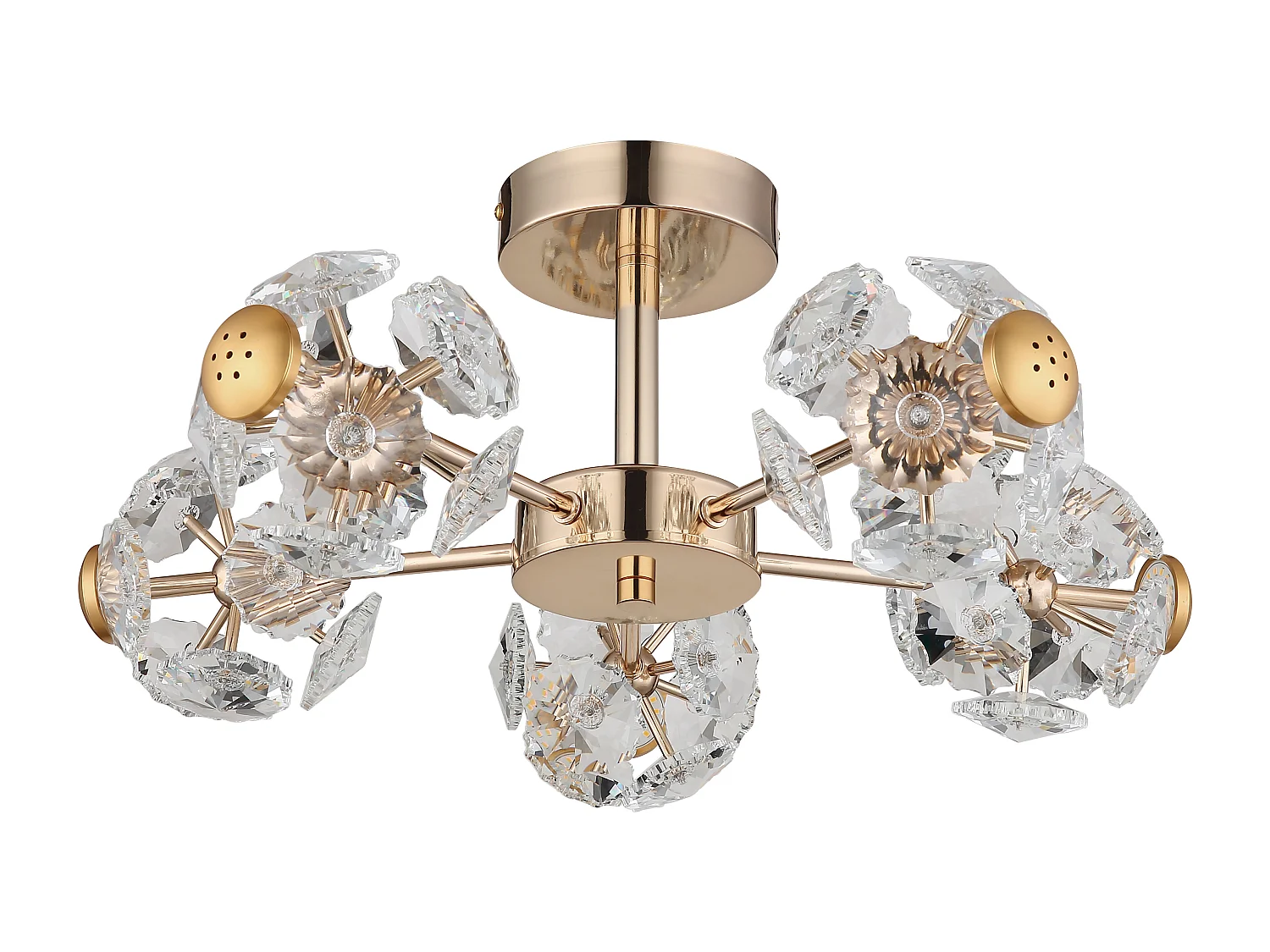 Plafondlamp metaal goud, LED