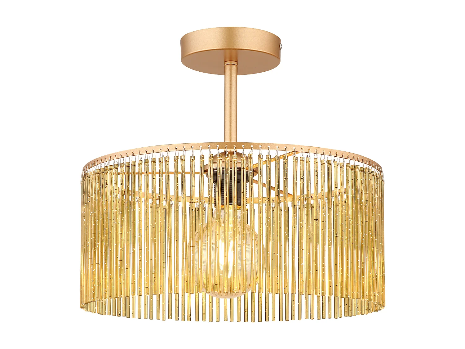 Luz de techo metal dorado antiguo, 1x E27