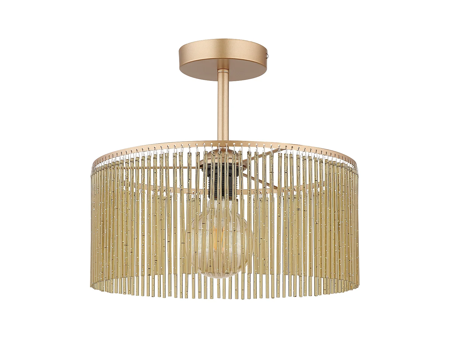 Luz de techo metal dorado antiguo, 1x E27