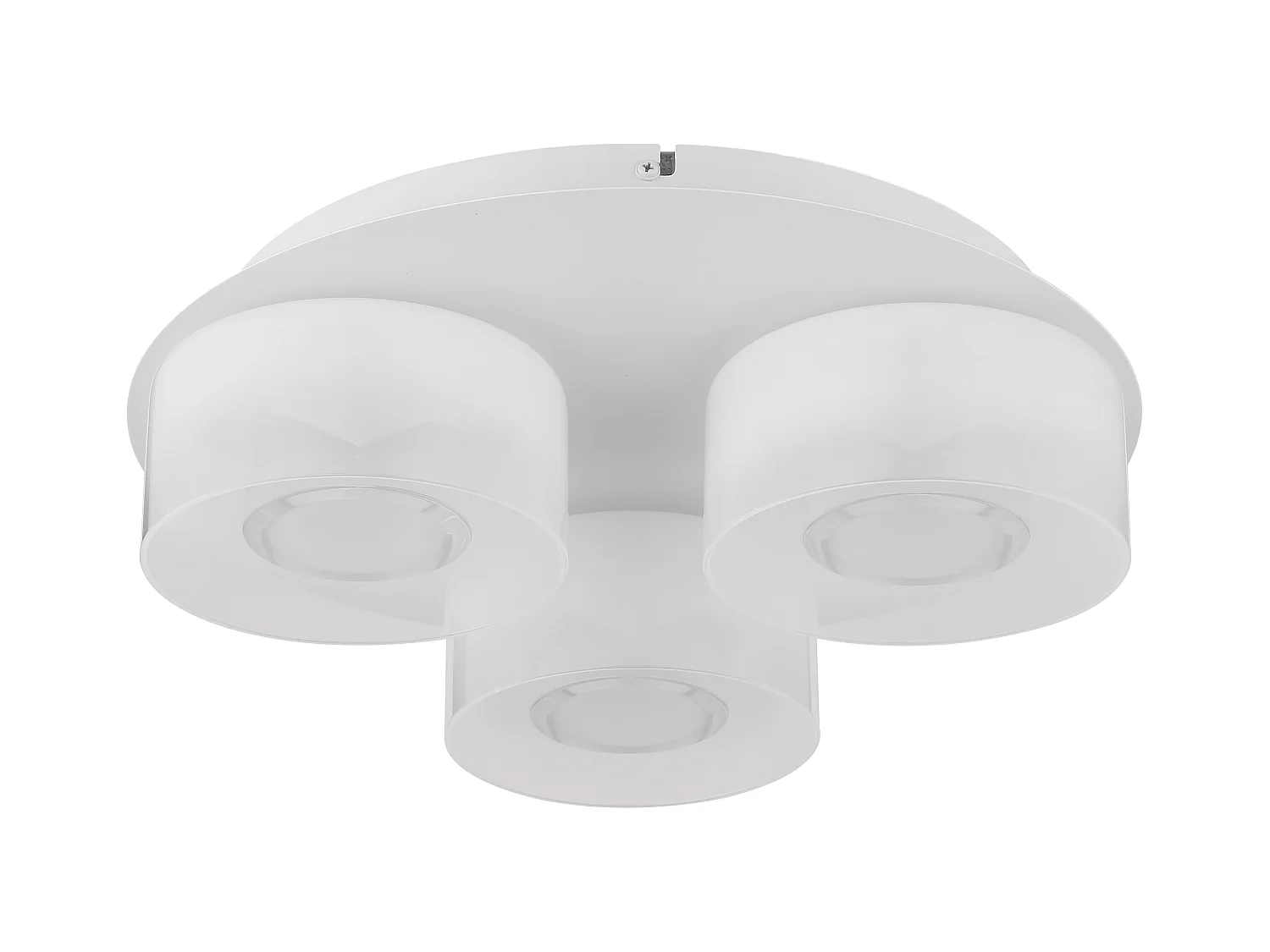 Plafonnier métal blanc mat, LED