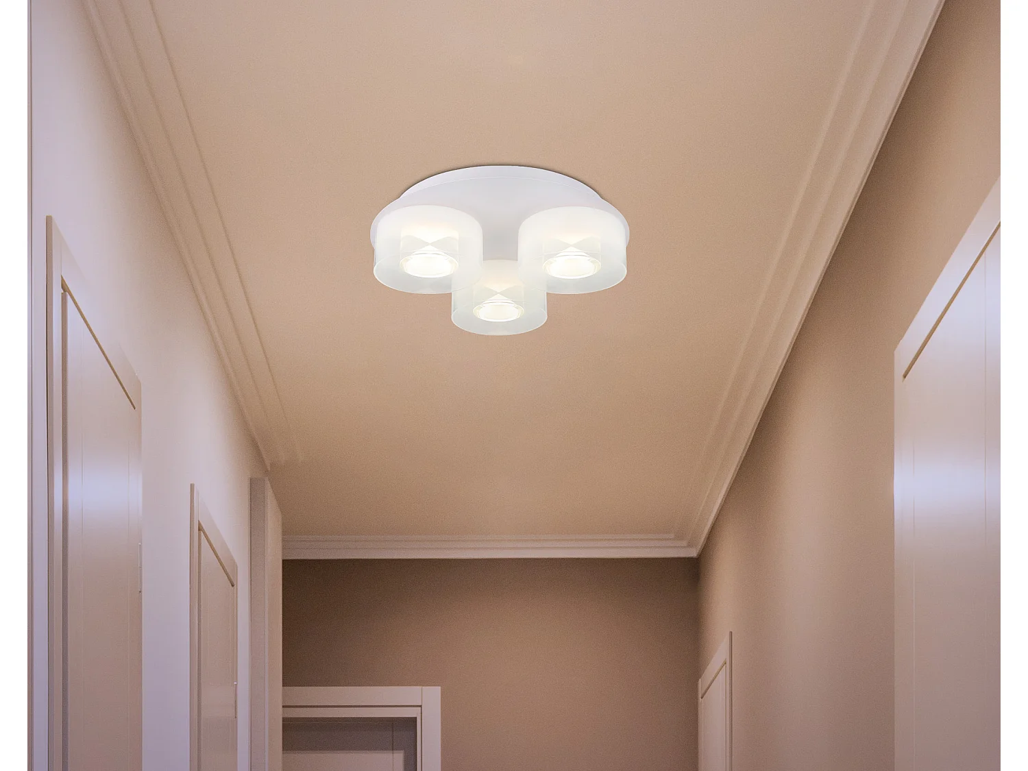 Deckenleuchte Metall weiß matt, LED