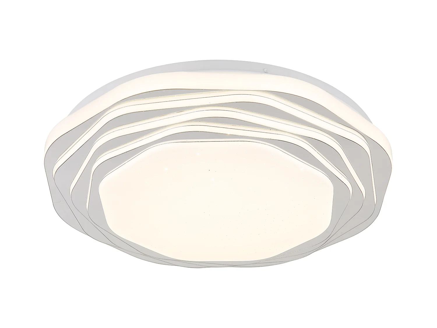 Plafonnier métal blanc mat, LED