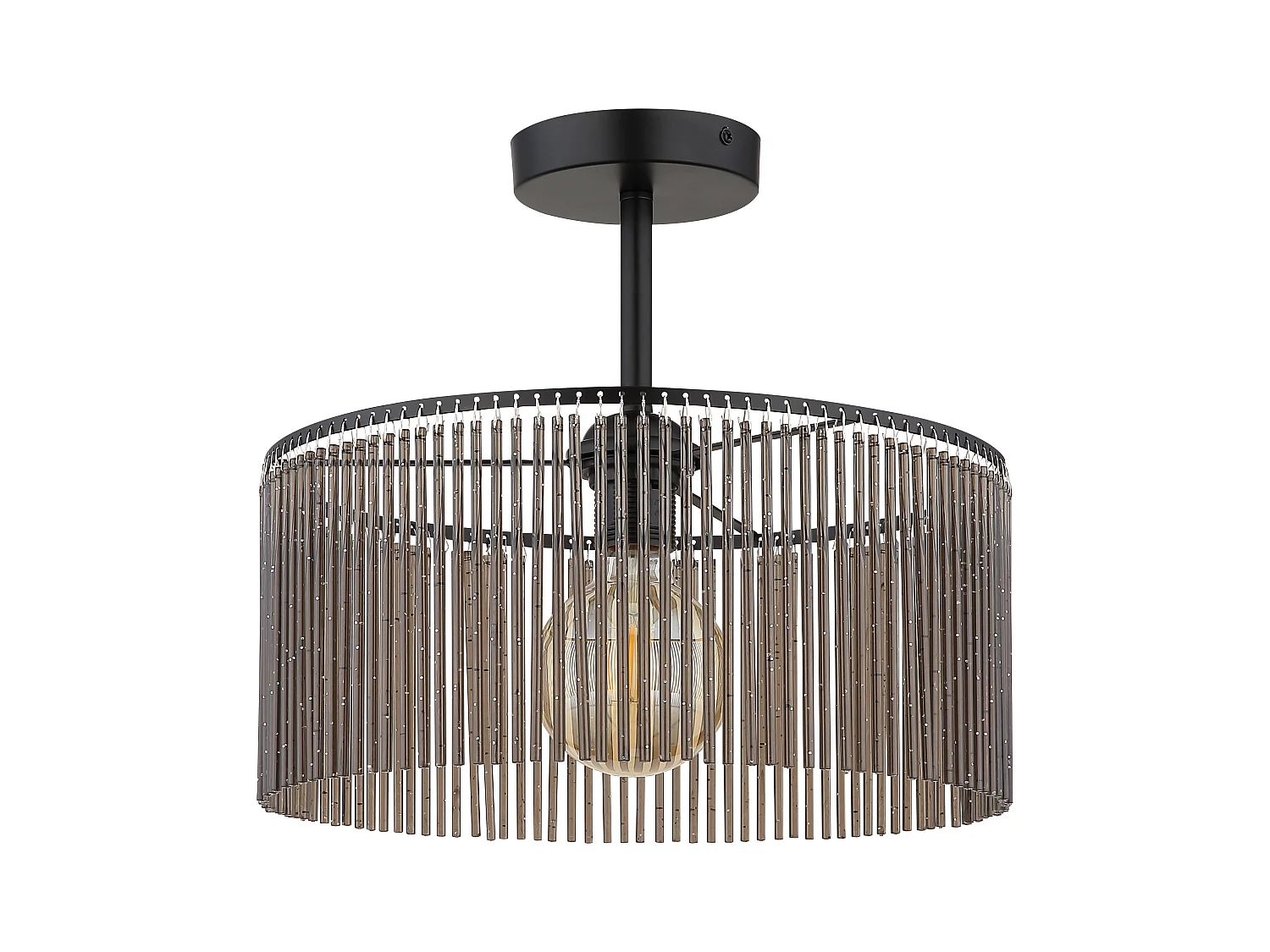 Deckenleuchte Metall schwarz matt, 1x E27