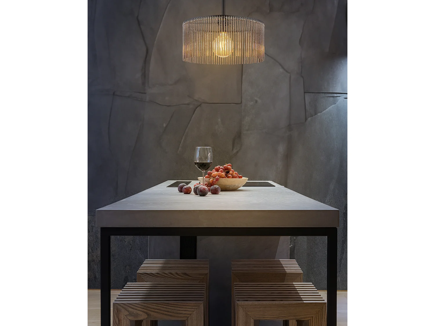 Plafonnier métal noir mat, 1x E27