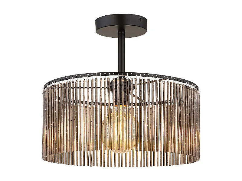 Plafonnier métal noir mat, 1x E27