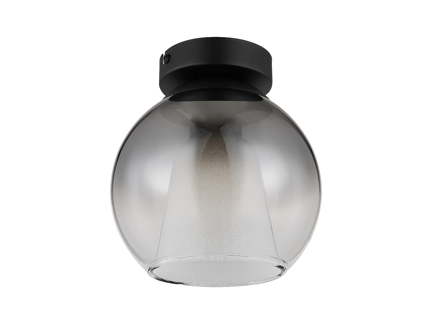 Deckenleuchte Metall schwarz matt, 1x E27