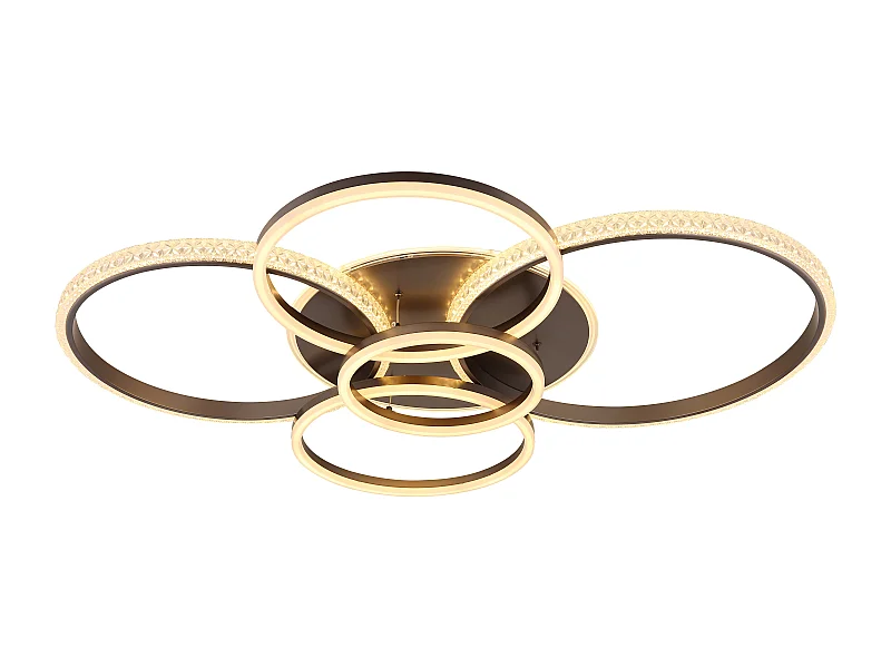 Plafonnier métal anthracite mat, LED