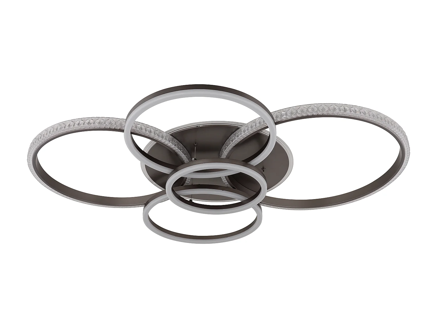 Plafondlamp metaal antraciet dof, LED