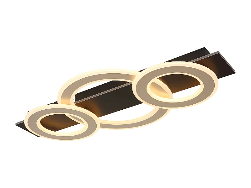 Luz de techo metal negro mate, LED