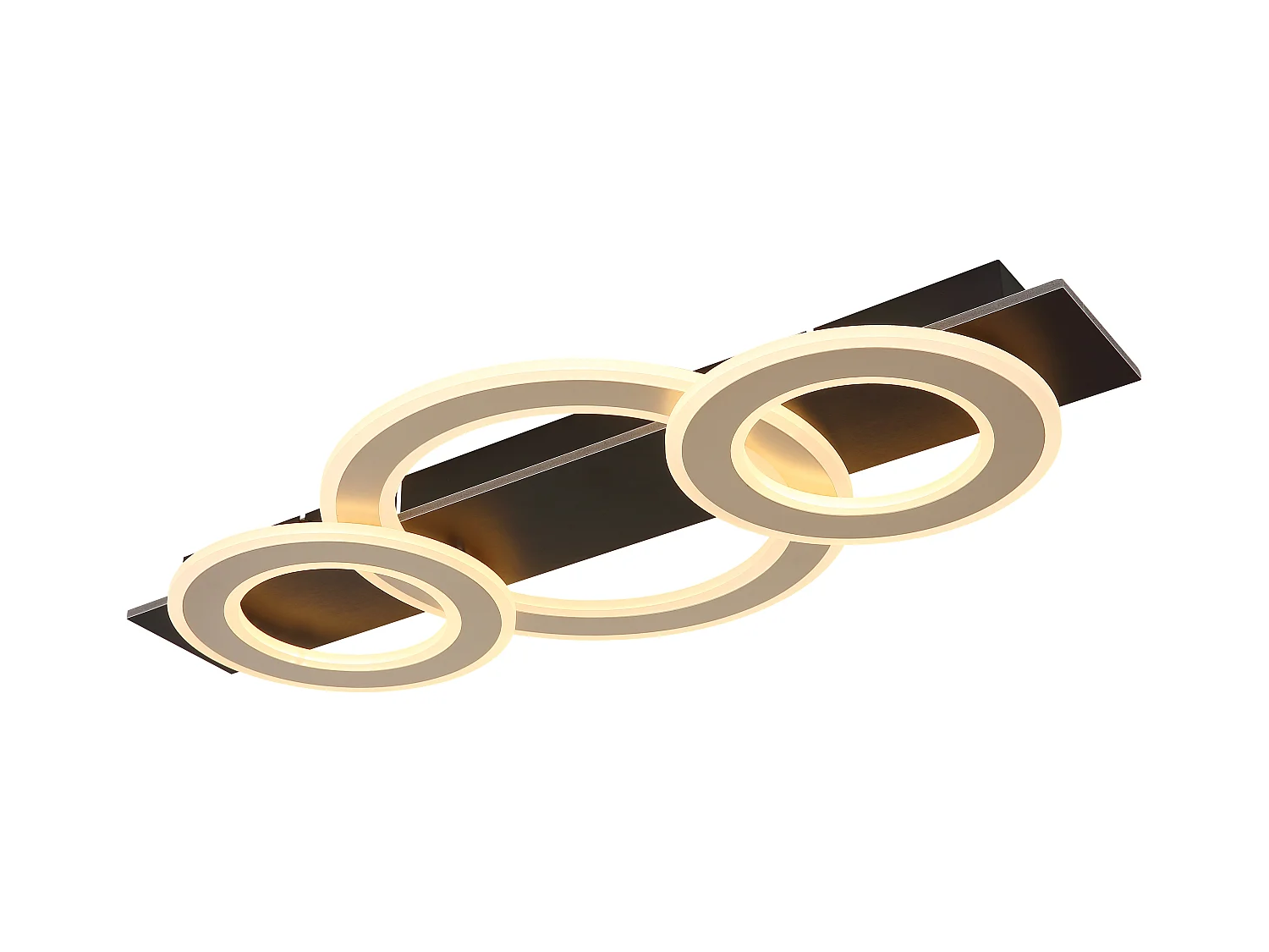 Plafonnier métal noir mat, LED