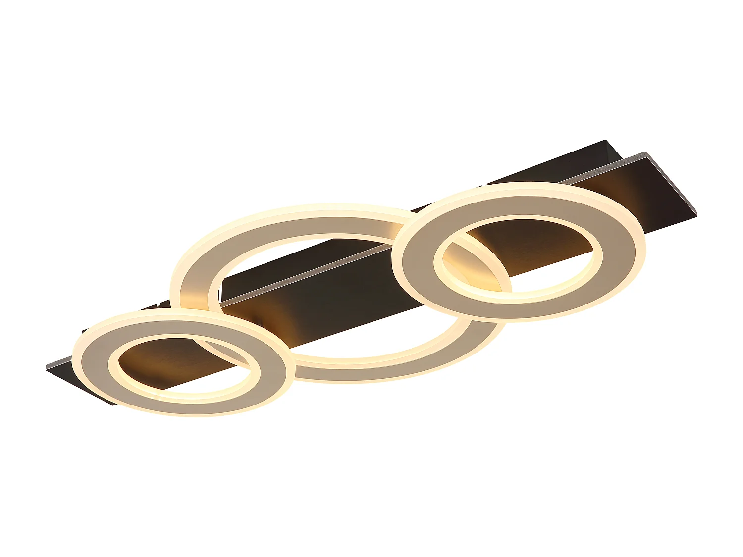 Plafonnier métal noir mat, LED