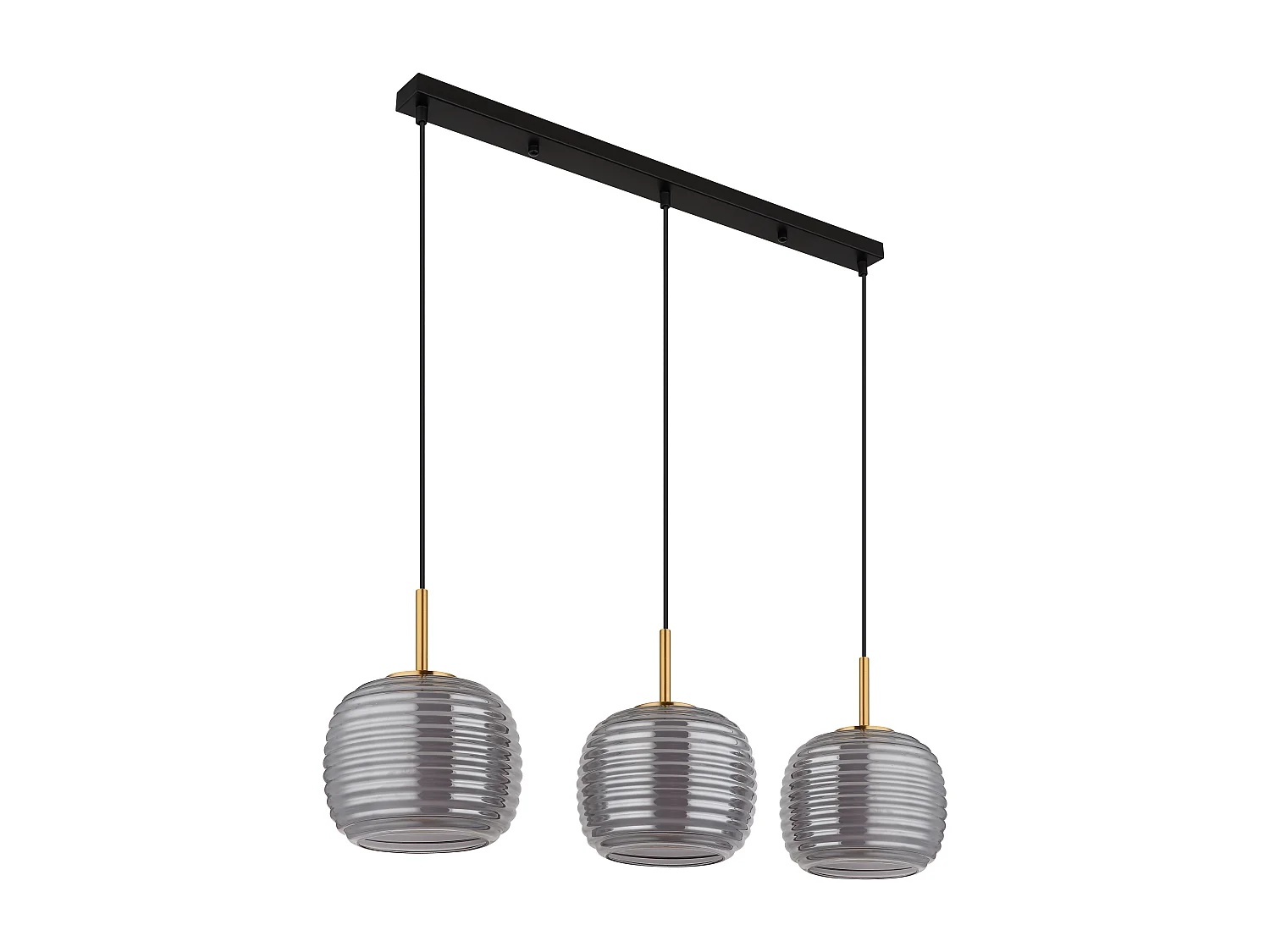 Hängeleuchte Metall schwarz matt, 3x E27