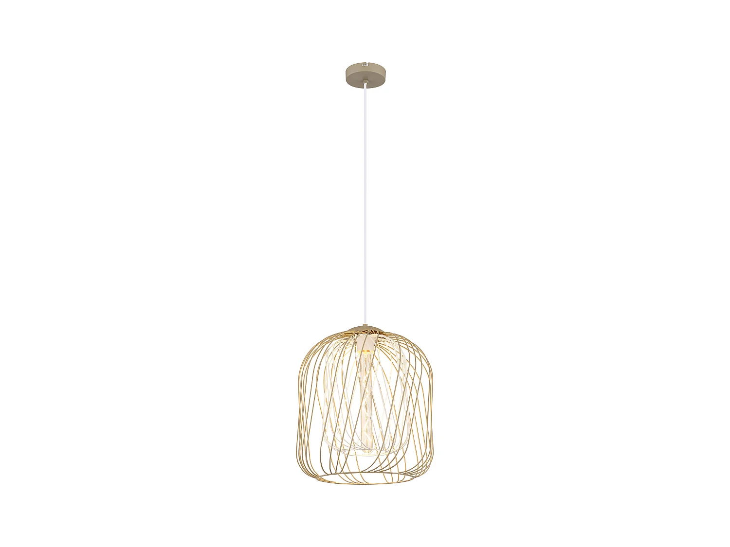 Suspension métal couleur sable mat, 1x E27