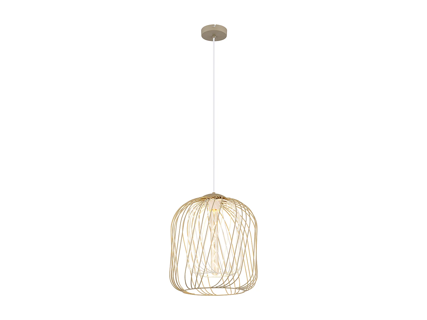 Suspension métal couleur sable mat, 1x E27