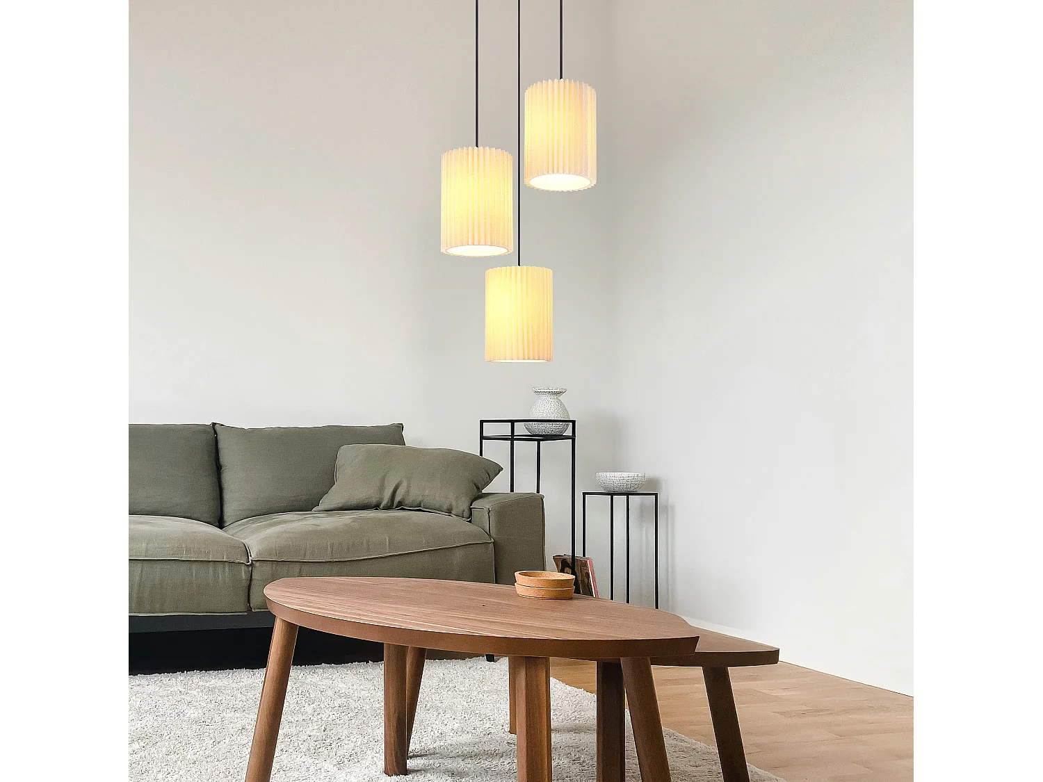 Hängeleuchte Metall schwarz matt, 3x E27