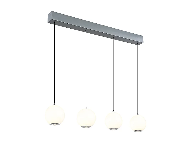 Hanglamp metaal grijs dof, LED