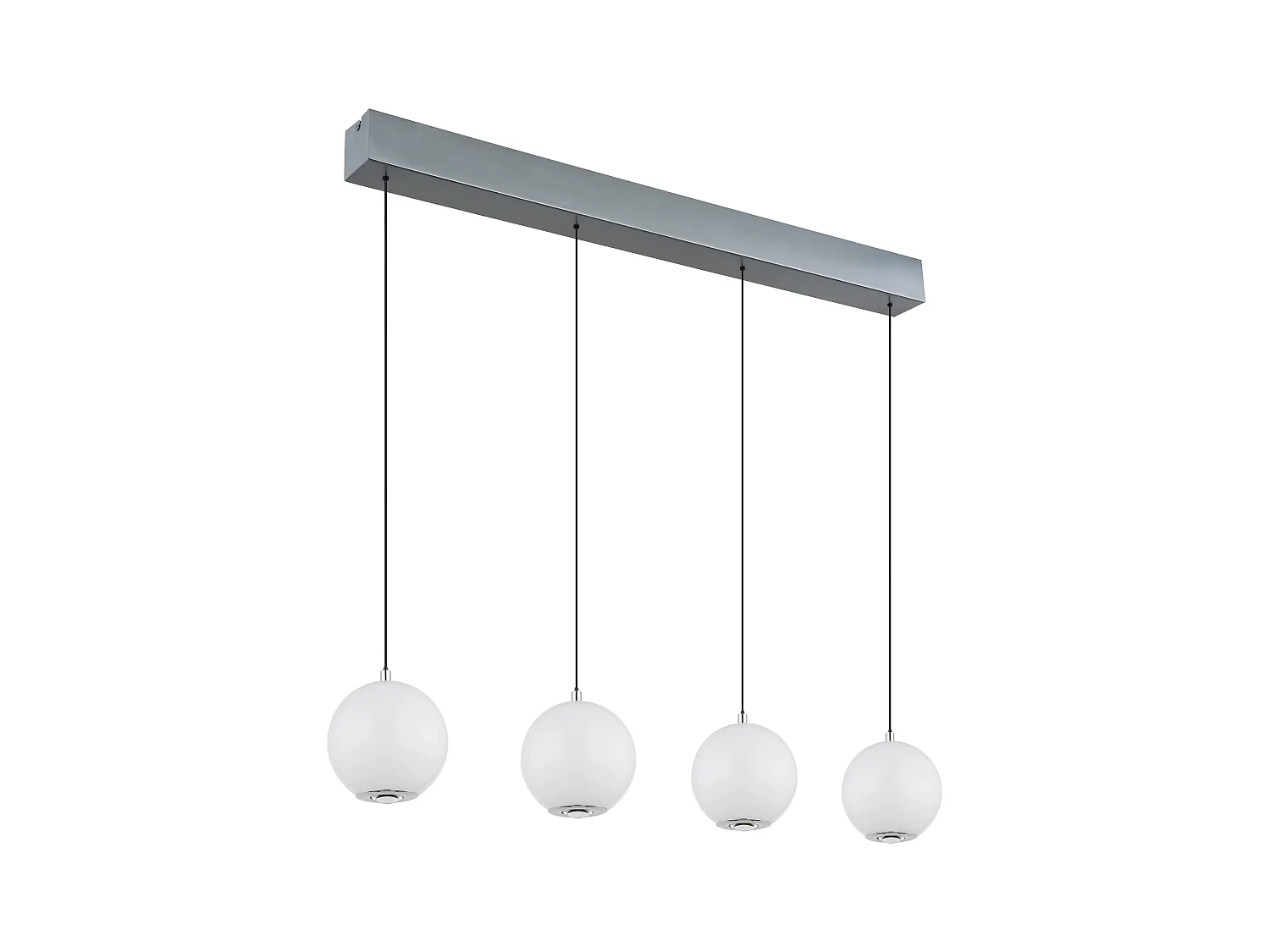 Suspension métal gris mat, LED